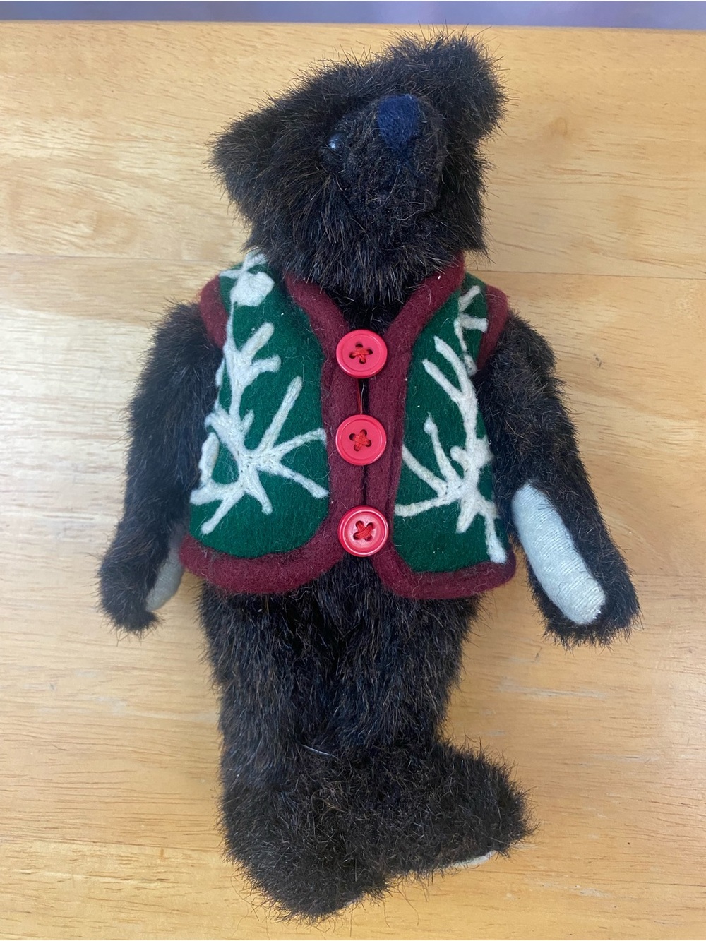 Mary Meyer Green Mountain Bears Brown Plush Bear with Green & Red Vest